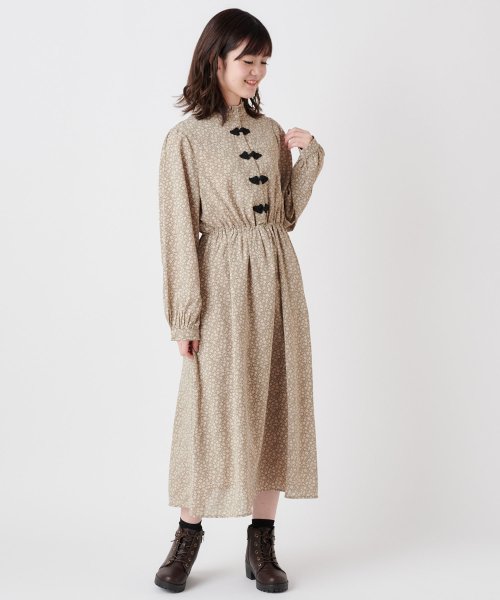 セール 単色花柄チャイナボタンワンピース オリーブデオリーブ Olive Des Olive D Fashion セール 単色花柄チャイナボタンワンピース オリーブデオリーブ Olive Des Olive D Fashion