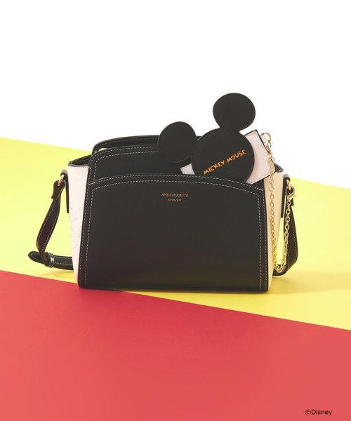 カードケース付きミッキーショルダーバッグ アンドシュエット Chouette D Fashion カードケース付きミッキーショルダーバッグ アンドシュエット Chouette D Fashion