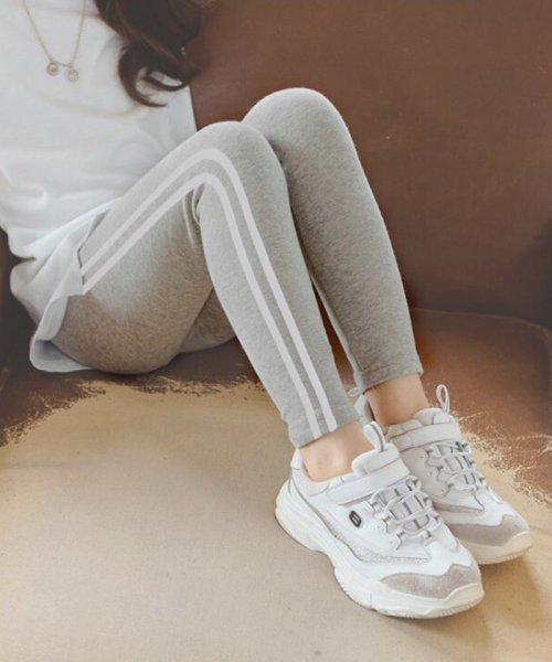 セール キッズ 韓国子供服 レギンス 女の子 ジャージパンツ 伸縮性 ストレッチ ロング 10分丈 らくちん 秋冬 美脚パンツ ボトム ミニミニストア Miniministore D Fashion