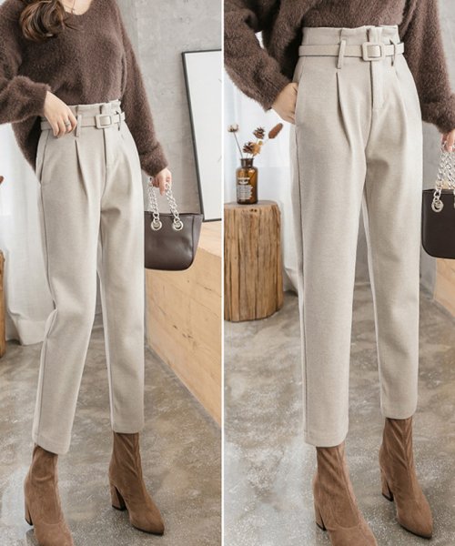 セール テーパードパンツ レディース 秋冬 スーツパンツ ハイウエスト ベルト付き ストレートレッグパンツ オフィス ボトムス 無地 ミニミニストア Miniministore D Fashion セール テーパードパンツ レディース 秋冬 スーツパンツ ハイウエスト ベルト付き ストレートレッグパンツ オフィス ボトムス 無地 ミニミニストア Miniministore D Fashion
