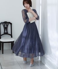 PourVous/プールヴー PourVous シアーカフスワンピースドレス大きいサイズ袖あり&ミモレ丈結婚式フォーマル ワンピース パーティードレス 20代 30代 40代/502907929