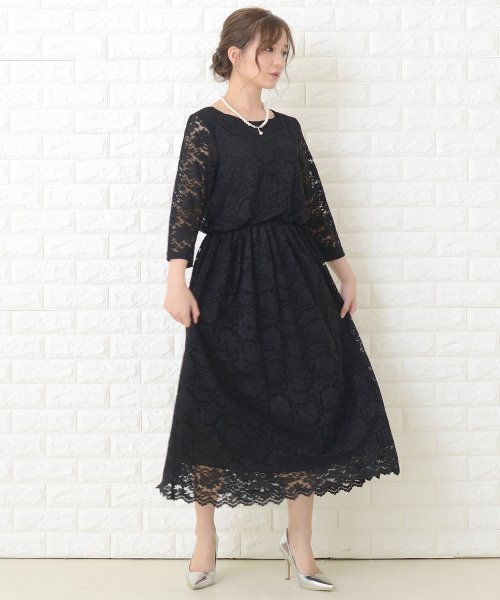 セール10 Off レース七分袖ロングドレス ワンピース レースレディース Lace Ladies D Fashion セール10 Off レース七分袖ロングドレス ワンピース レースレディース Lace Ladies D Fashion