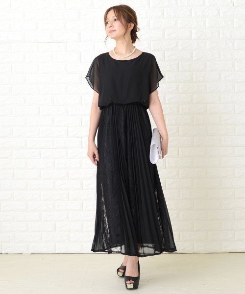 袖無しシフォンレースロングワンピースドレス レースレディース Lace Ladies D Fashion 袖無しシフォンレースロングワンピースドレス レースレディース Lace Ladies D Fashion