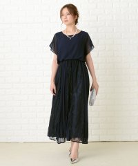 Lace Ladies/袖無しシフォンレースロングワンピースドレス/503711305