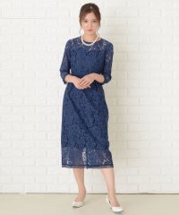 Lace Ladies/レースデザイン七分袖ワンピースドレス/503711321