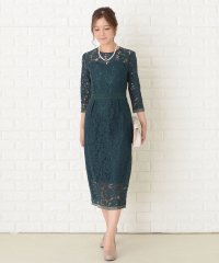 Lace Ladies/レースデザイン七分袖ワンピースドレス/503711321