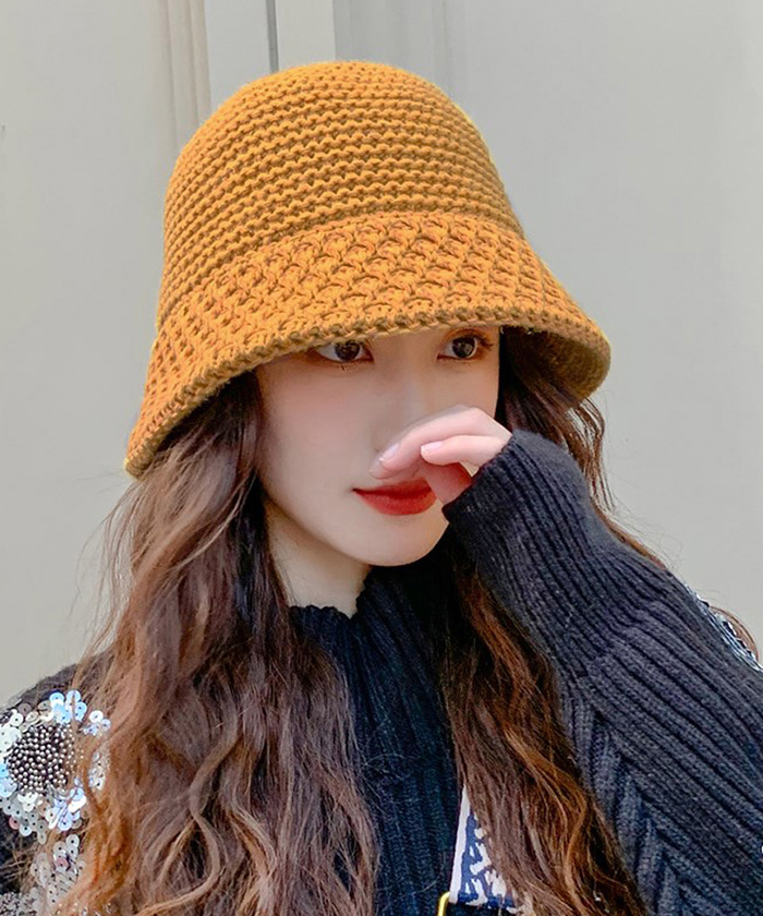 クーポン】【セール35%OFF】ニットバケットハット レディース