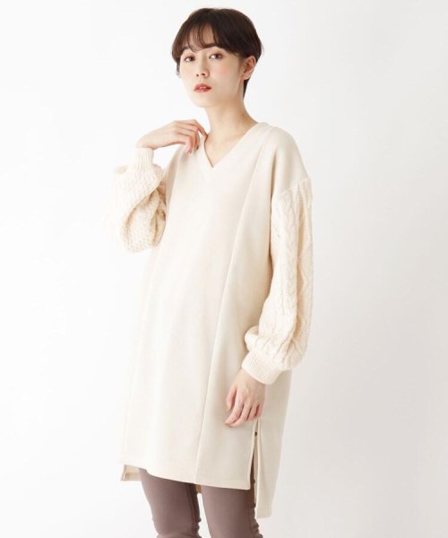 セール M Ll 袖ケーブルニット裏起毛ワンピース シューラルー Shoo La Rue D Fashion セール M Ll 袖ケーブルニット裏起毛ワンピース シューラルー Shoo La Rue D Fashion