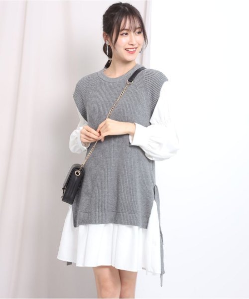 ニットベストシャツワンピースset リランドチュール Rirandture D Fashion ニットベストシャツワンピースset リランドチュール Rirandture D Fashion