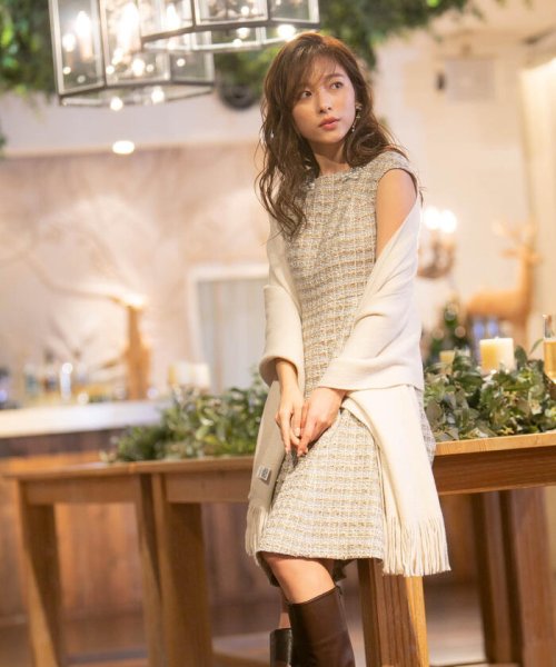 セール ビジュー付ファンシーワンピース クイーンズコート Queens Court D Fashion