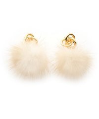 cream dot/クリームドット Cream dot. ふんわりファー×3連サークルのボリュームピアス/503726672