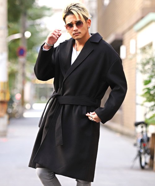セール フェイクウールロングチェスターコート チェスターコート コート メンズ ウール Bitter ビター系 秋冬 ラグスタイル Luxstyle D Fashion