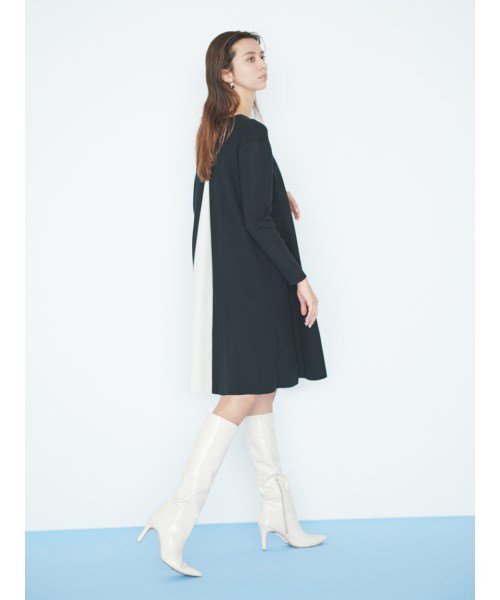 New Year Special Knit Dress バイカラーaラインニットワンピース セルフォード Celford D Fashion New Year Special Knit Dress バイカラーaラインニットワンピース セルフォード Celford D Fashion
