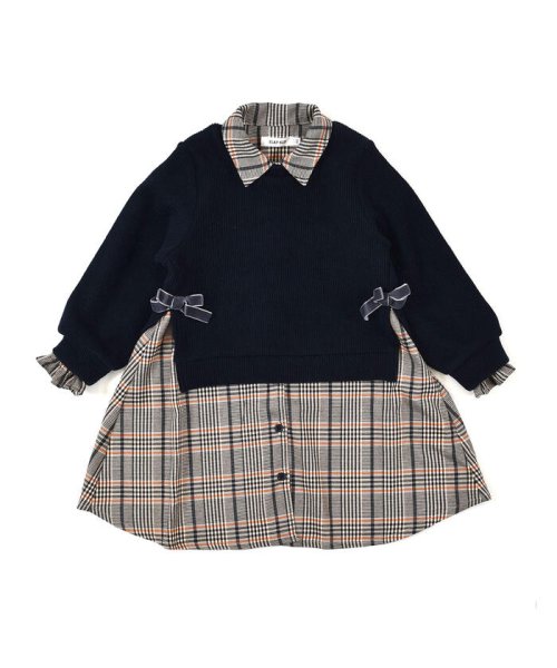 セール チェックシャツ ダブルフェイス トレーナー セット 80 130cm スラップスリップ Slap Slip D Fashion