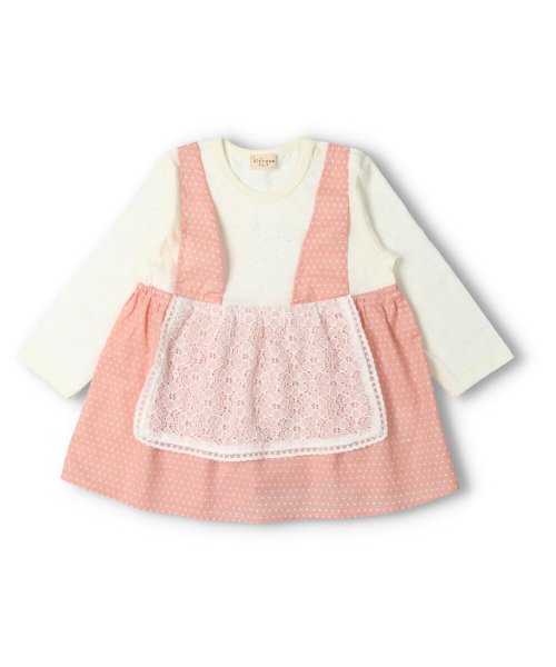 子供服 Kid S Zoo キッズズー レースエプロン付ワンピース 70cm 95cm W キッズズー Kids Zoo D Fashion