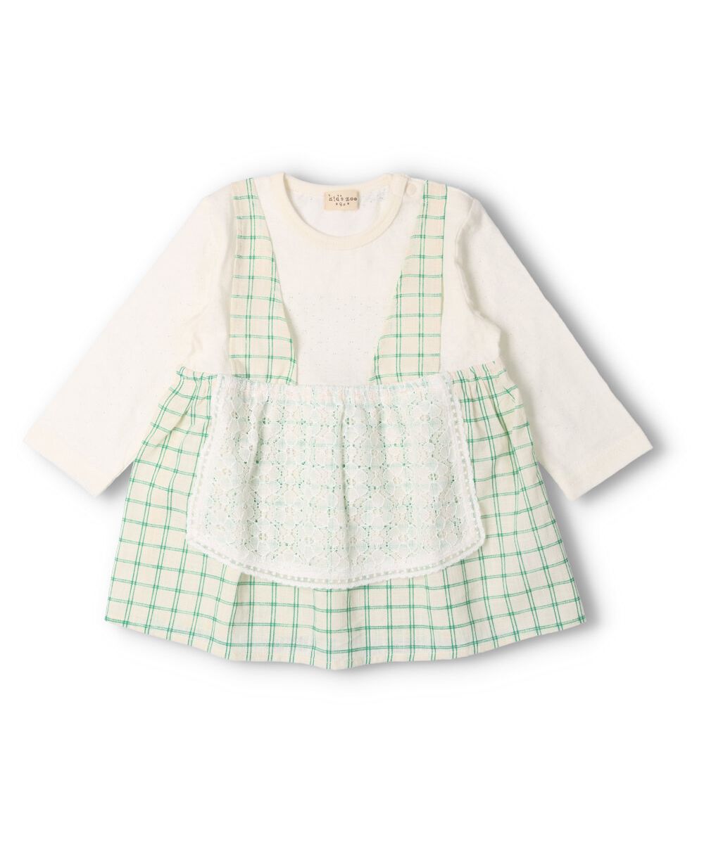 子供服 Kid S Zoo キッズズー レースエプロン付ワンピース 70cm 95cm W キッズズー Kids Zoo D Fashion
