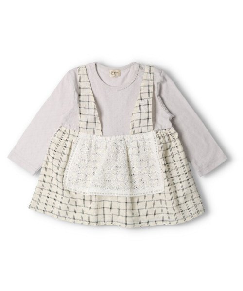 子供服 Kid S Zoo キッズズー レースエプロン付ワンピース 70cm 95cm W キッズズー Kids Zoo D Fashion
