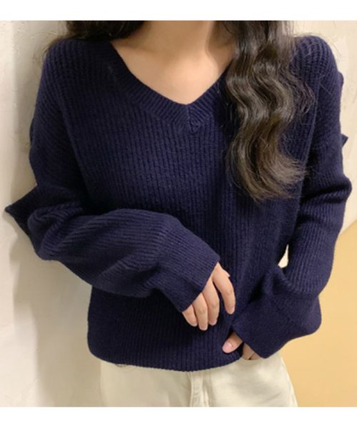 クーポン セール35 Off ニットセーター レディース Vネック 肌見せ ざっくりニット ゆったり トップス 体型カバー プルオーバ 秋冬 ミニミニストア Miniministore D Fashion クーポン セール35 Off ニットセーター レディース Vネック 肌見せ ざっくりニット ゆったり トップス 体型カバー プルオーバ 秋冬 ミニミニストア Miniministore D Fashion