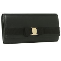 FERRAGAMO/フェラガモ 長財布 レディース ニューヴァラ リボン FERRAGAMO 22E008 0734541 ブラック/503743538