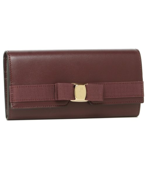 セール フェラガモ 長財布 レディース ニューヴァラ リボン Salvatore Ferragamo 22e008 ブラウン サルヴァトーレ フェラガモ Salvatore Ferragamo D Fashion