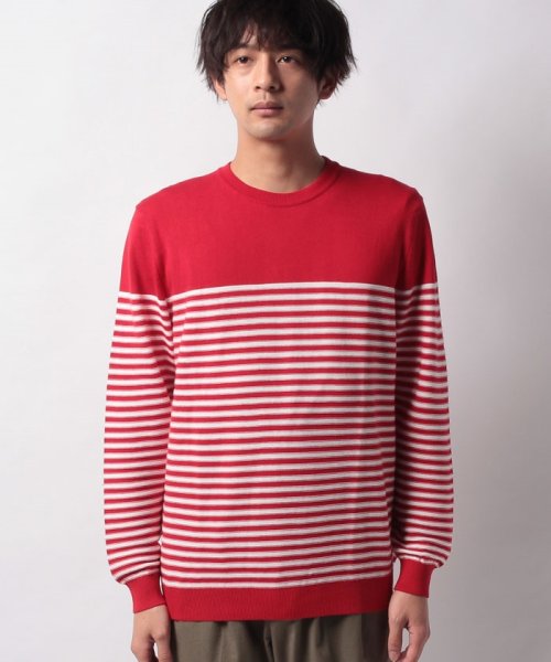 セール コットンボーダーニット セーター ベネトン メンズ Benetton Mens D Fashion