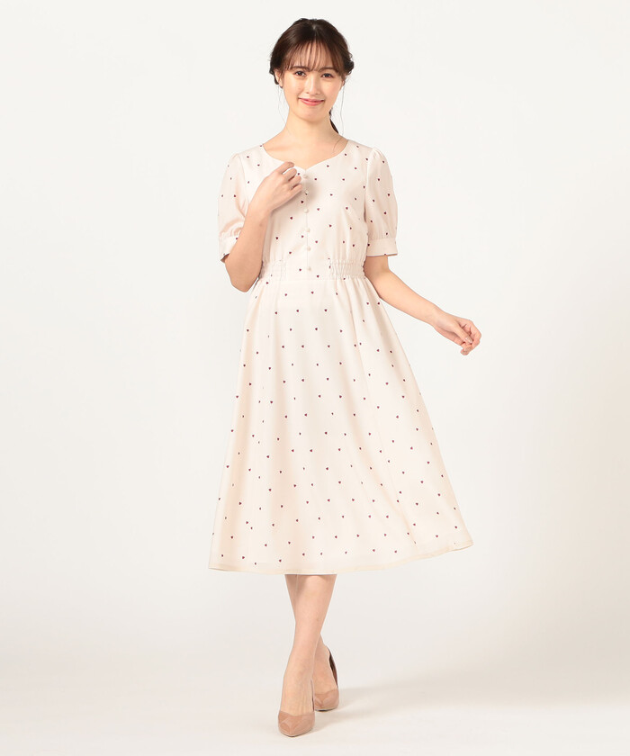 セール 50%OFF】ハートプリントフレアーワンピース(503731289 セール 50%OFF】ハートプリントフレアーワンピース(503731289