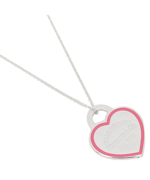 ティファニー ネックレス アクセサリー レディース ハートタグ エナメル フィニッシュ Tiffany Co シルバー ピンク ティファニー Tiffany Co D Fashion