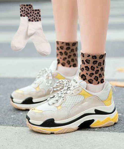 セール 靴下 ソックス 豹柄 レディース レオパード ヒョウ柄 切り替え アンクル 冷えとり靴下 蒸れない くつ下 Socks フットウェア アンクルソックス ショッピングゴー Shoppinggo D Fashion