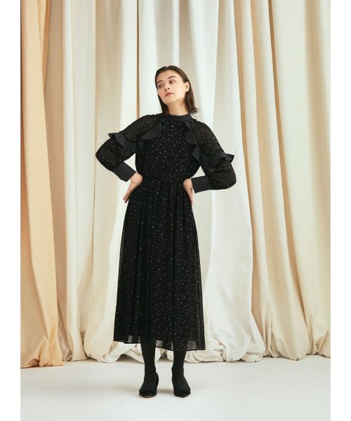 セール 田中みな実さん着用 グリッタースタープリントワンピース コエル Coel D Fashion