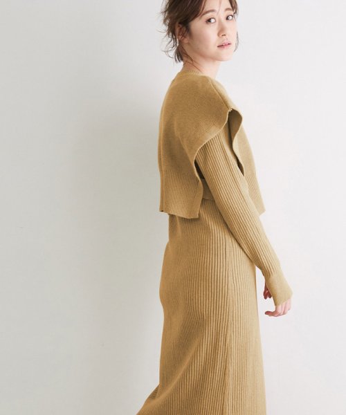 マシンウォッシャブル ベスト付きニットワンピース ロペピクニック Rope Picnic D Fashion