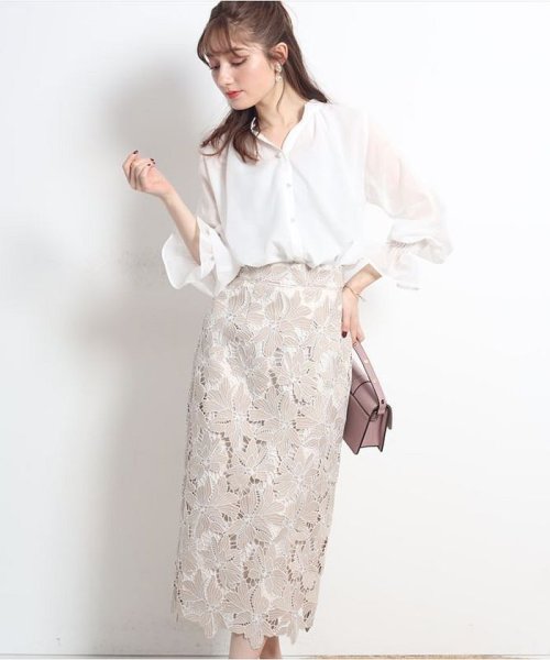 美人百花4月号掲載 前後2wayシアーブラウス アプワイザー リッシェ Apuweiser Riche D Fashion
