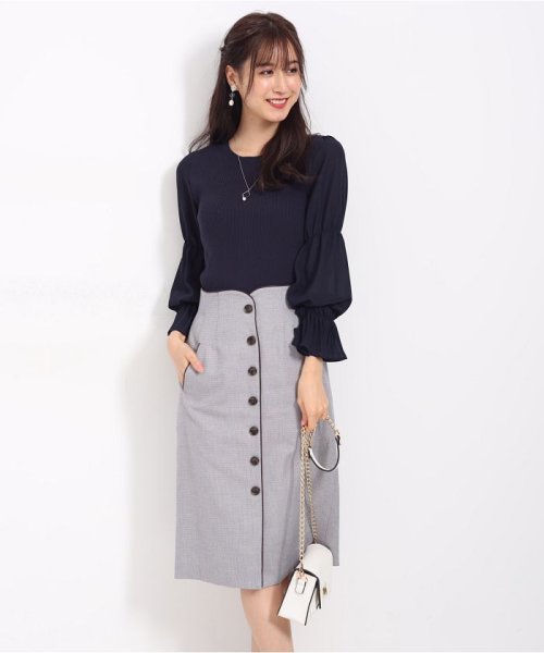 パイピングタイトスカート リランドチュール Rirandture D Fashion パイピングタイトスカート リランドチュール Rirandture D Fashion