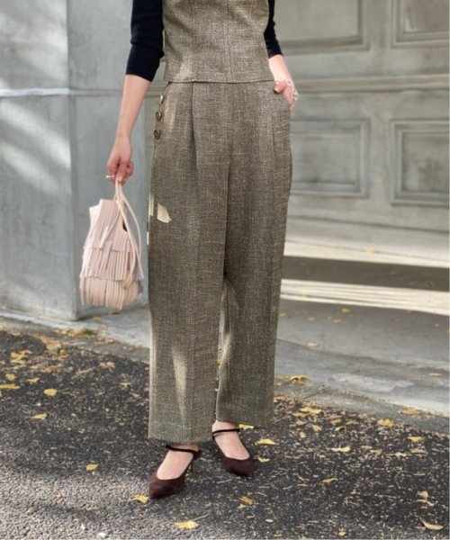 セール 50 Off メランジツイードハイウエストパンツ スピック スパン ノーブル Noble D Fashion セール 50 Off メランジツイードハイウエストパンツ スピック スパン ノーブル Noble D Fashion