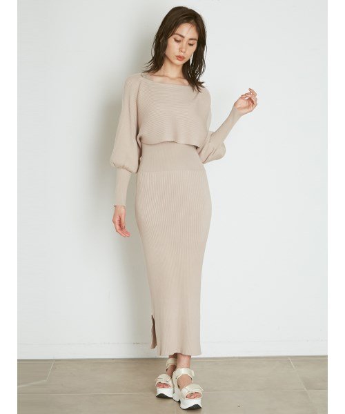 Sustainaレイヤードニットワンピース スナイデル Snidel D Fashion