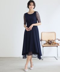 PourVous/レースフィッシュテールマキシドレス 結婚式 ワンピース パーティードレス/503769049