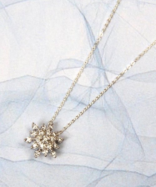 クーポン 大人可愛いガラスアクセサリー シルバー925 花ガラスチャームネックレス ワイスチャーム Wythecharm D Fashion