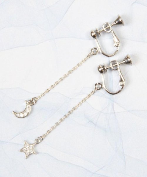 大人可愛いガラスアクセサリー 月 星ガラスイヤリング ワイスチャーム Wythecharm D Fashion 大人可愛いガラスアクセサリー 月 星ガラスイヤリング ワイスチャーム Wythecharm D Fashion