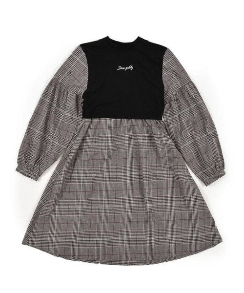 シャツ レイヤード風 ボリューム スリーブ ワンピース 130 160cm ジディー Ziddy D Fashion シャツ レイヤード風 ボリューム スリーブ ワンピース 130 160cm ジディー Ziddy D Fashion