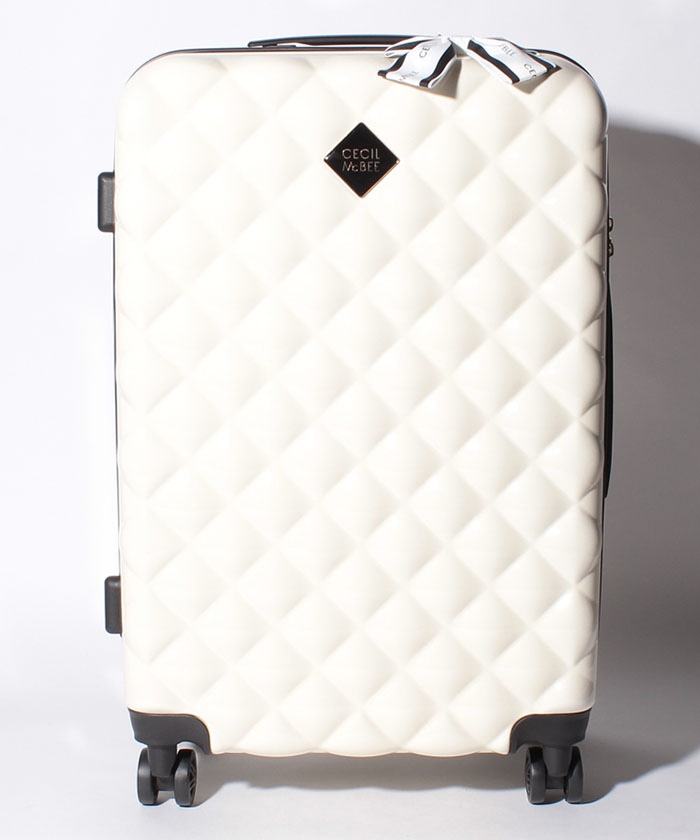 セシルマクビーCECIL McBEE Sサイズ キルト風キャリーケース ゴールド セシルマクビー CECIL McBEE Sサイズ キルト風キャリーケース