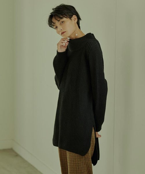 セール ハイネックサイドスリットニット ミエット Miette D Fashion セール ハイネックサイドスリットニット ミエット Miette D Fashion