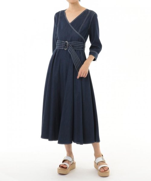カシュクールデニムワンピース グレースコンチネンタル Grace Continental D Fashion