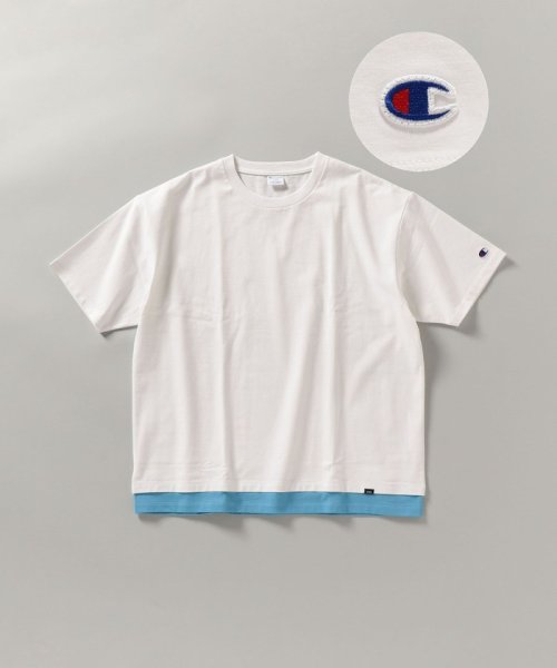 セール 40 Off Web限定 Ships別注 Champion マーセライズドコットン リラックスフィット フェイクレイヤード Tシャツ シップス メン Ships Men D Fashion