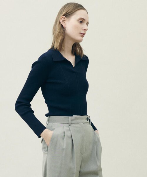セール 30%OFF】コットンナイロンリブ スキッパープルオーバー 