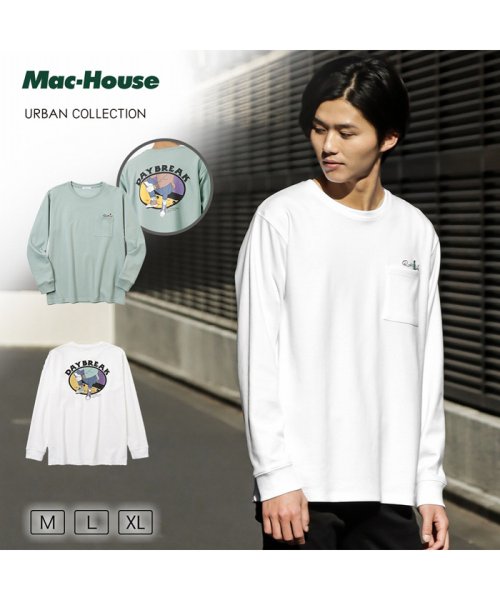 セール Urban Collection アーバンコレクション ハンサムスウェット ポンチバックプリントロングスリーブtシャツ Mcs マックハウス メンズ Mac House Men D Fashion