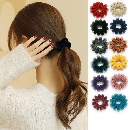 クーポン セール24 Off ヘアゴム ベロア スプリングゴム ブレス まとめ髪 プチプラ ヘアアクセサリー 痛くない からまない 絡まない 女性 ショッピングゴー Shoppinggo D Fashion