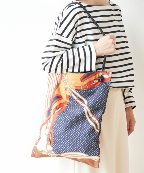 スカーフプリントwハンドルトートバッグ ロペピクニック パサージュ Rope Picnic Passage D Fashion スカーフプリントwハンドルトートバッグ ロペピクニック パサージュ Rope Picnic Passage D Fashion