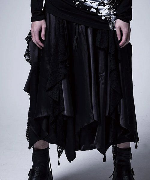 CIVARIZE シヴァーライズ 2連サスペンダースカートレイヤードワイドパンツ