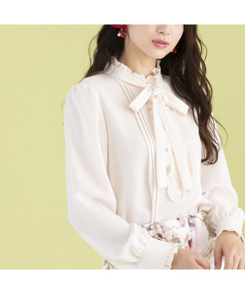 ボウタイリボンブラウス ローズティアラ Rose Tiara L Size D Fashion ボウタイリボンブラウス ローズティアラ Rose Tiara L Size D Fashion