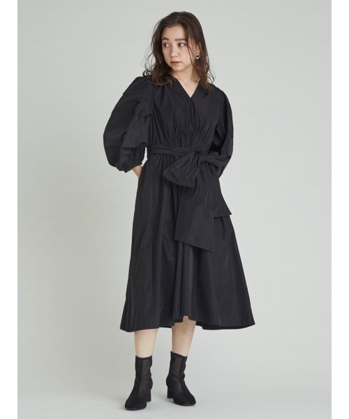 セール 50 Off タフタボリュームミディワンピース スナイデル Snidel D Fashion セール 50 Off タフタボリュームミディワンピース スナイデル Snidel D Fashion