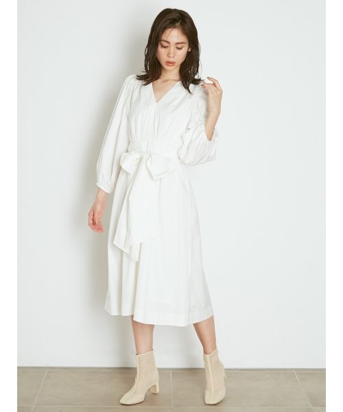 Organicsタフタボリュームミディワンピース スナイデル Snidel D Fashion Organicsタフタボリュームミディワンピース スナイデル Snidel D Fashion